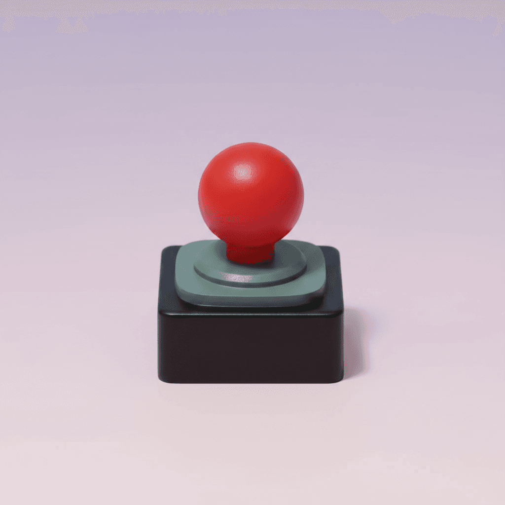 Arcade Red Ball Top Joystick Keycap — view 1