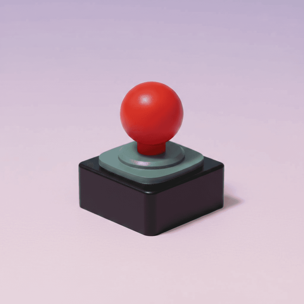 Arcade Red Ball Top Joystick Keycap — view 2