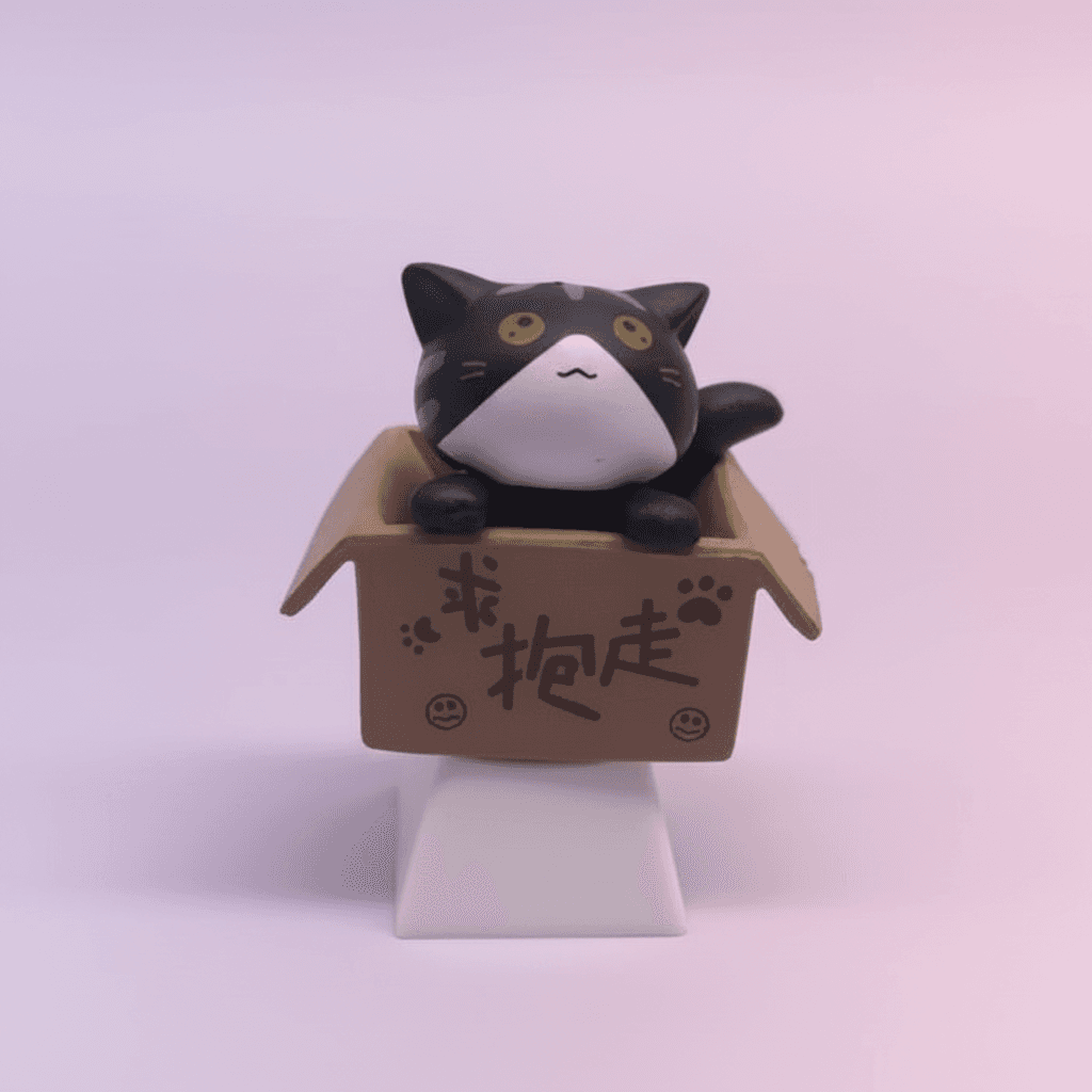 Kitten In A Box Artisan Keycap — view 1